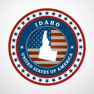 Vintage label Idaho