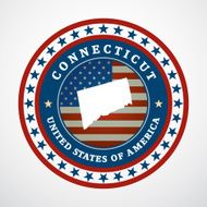 Vintage label Connecticut N2