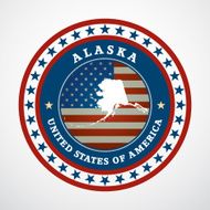 Vintage label Alaska
