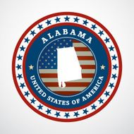 Vintage label Alabama