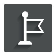Flag pointer sign icon Marker symbol N3