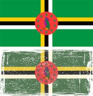 Dominica grunge flag