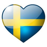 sweden heart button