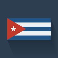 Flat flag of Cuba