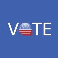 United States Election Vote Button