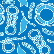 Ropes knots flags lifebuoy - marine rigging