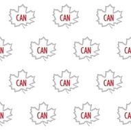 Canadian maple seamless pattern