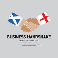 Business Handshake Vector Illustration Scotland and England