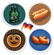 Beer and snacks Oktoberfest labels
