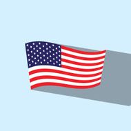 american flag flat icon vector illustration eps10 N2