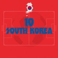 KOREA REPUBLIC soccer ball illustration