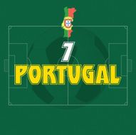 PORTUGAL soccer ball illustration