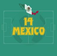 MEXICO soccer ball illustration