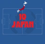 JAPAN soccer ball illustration