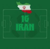 IRAN soccer ball illustration