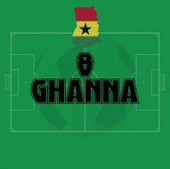 GHANA soccer ball illustration