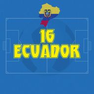 ECUADOR soccer ball illustration