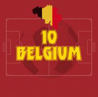 BELGIUM soccer ball illustration