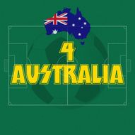 AUSTRALIA soccer ball illustration