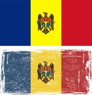 Moldovan grunge flag