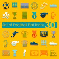 Set of football flat icons N7