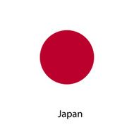 Flag of the country japan Vector illustration