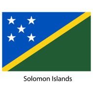 Flag of the country solomon islands Vector illustration
