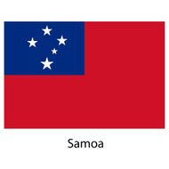 Flag of the country samoa Vector illustration