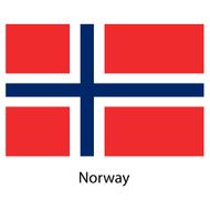 Flag of the country norway Vector illustration