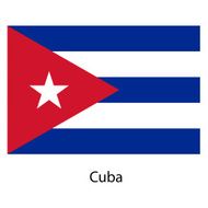 Flag of the country cuba Vector illustration