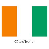 Flag of the country cote divoire Vector illustration