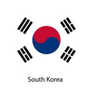 Flag of the country south korea Vector illustration