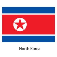 Flag of the country north korea Vector illustration
