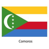 Flag of the country comoros Vector illustration