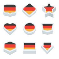 germany flags button set nine styles