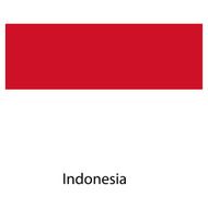 Flag of the country indonesia Vector illustration