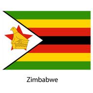 Flag of the country zimbabwe Vector illustration