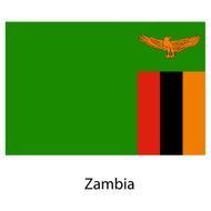 Flag of the country zambia Vector illustration