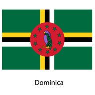 Flag of the country dominica Vector illustration