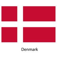 Flag of the country denmark Vector illustration