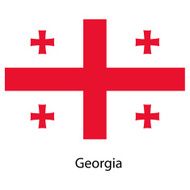 Flag of the country georgia Vector illustration