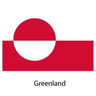 Flag of the country greenland Vector illustration