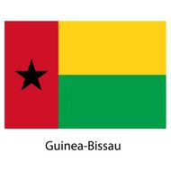 Flag of the country guinea bissau Vector illustration