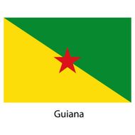 Flag of the country guiana Vector illustration