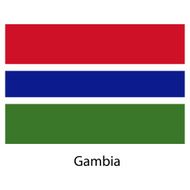 Flag of the country gambia Vector illustration