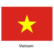 Flag of the country vietnam Vector illustration