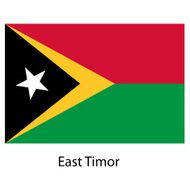Flag of the country east timor Vector illustration