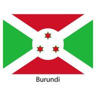 Flag of the country burundi Vector illustration