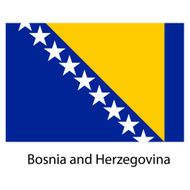 Flag of the country bosnia and herzegovina Vector illustratio