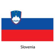Flag of the country slovenia Vector illustration